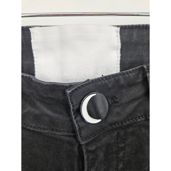 NWOT Nghtbrd High Waist Jeans Womens 27 Black Stretch Skinny New Night Bird - Picture 2 of 5